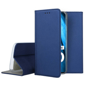 Кожен калъф тефтер и стойка Magnetic FLEXI Book Style за Xiaomi Redmi Note 11 4G син